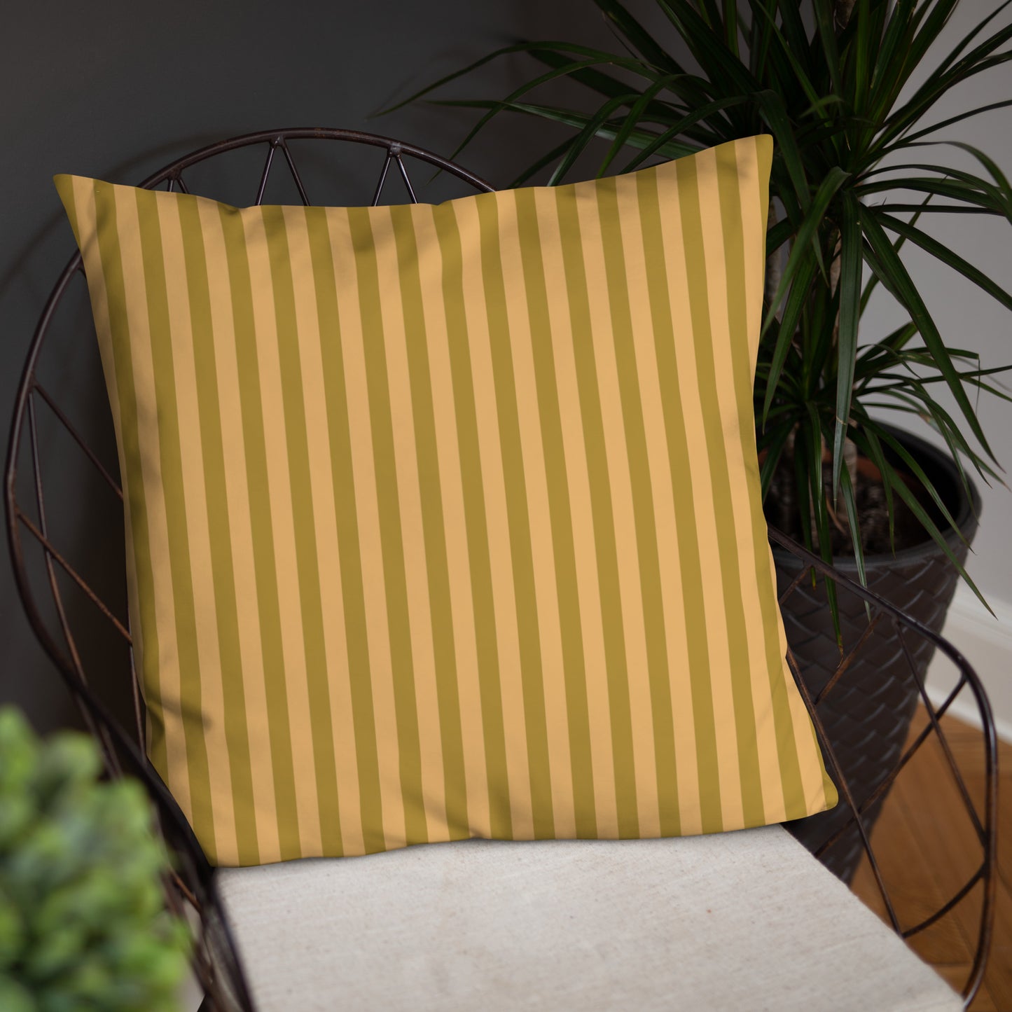 Pillow or Lumbar Bar Pillow Braniff Alexander Girard Aircraft Interior Design 1965 Cream Green Stripe
