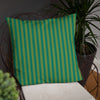 Pillow or Lumbar Bar Pillow Braniff Alexander Girard Aircraft Interior Design 1965 Green Green Stripe