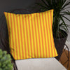 Pillow or Lumbar Bar Pillow Braniff Alexander Girard Aircraft Interior Design 1965 Orange Yellow Stripe