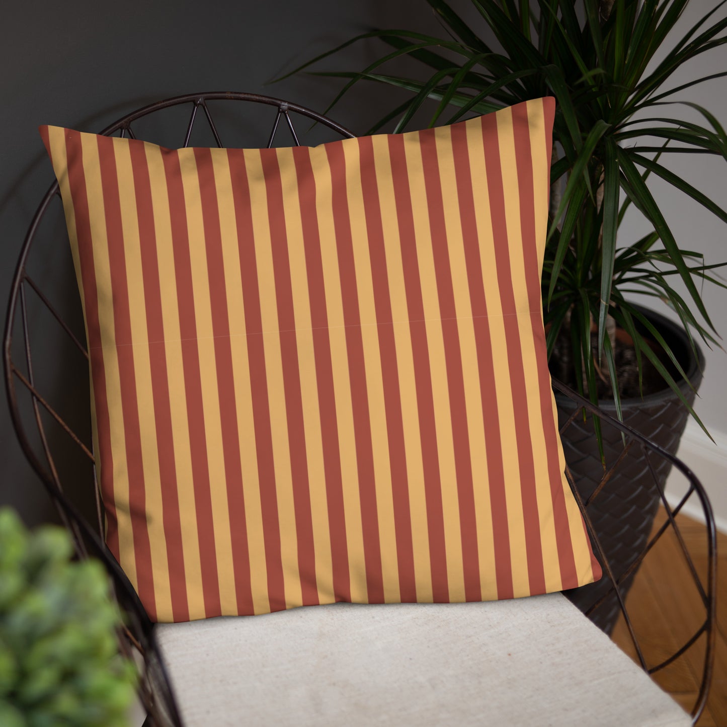 Pillow or Lumbar Bar Pillow Braniff Alexander Girard Aircraft Interior Design 1965 Rusty Cream Stripe