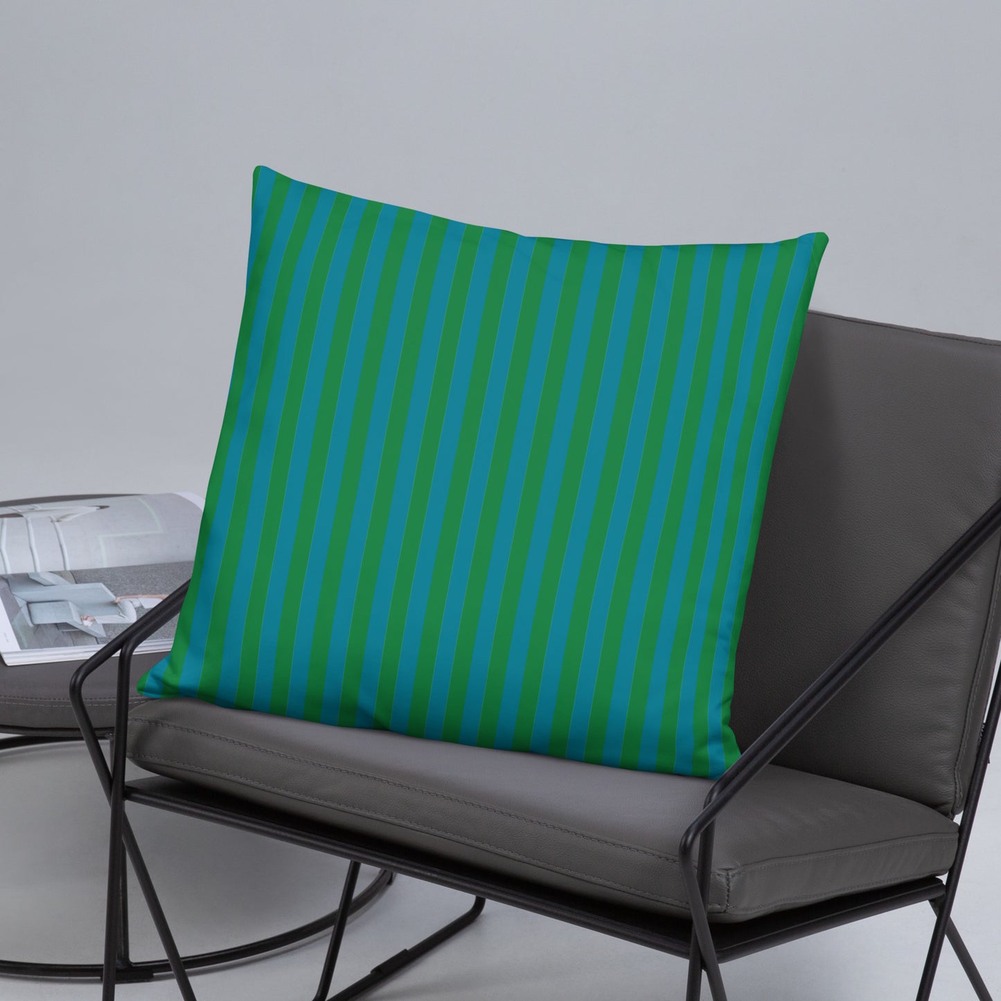 Pillow or Lumbar Bar Pillow Braniff Alexander Girard Aircraft Interior Design 1965 Green Blue