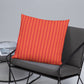 Pillow or Lumbar Bar Pillow Braniff Alexander Girard Aircraft Interior Design 1965 Watermelon Orange Stripe