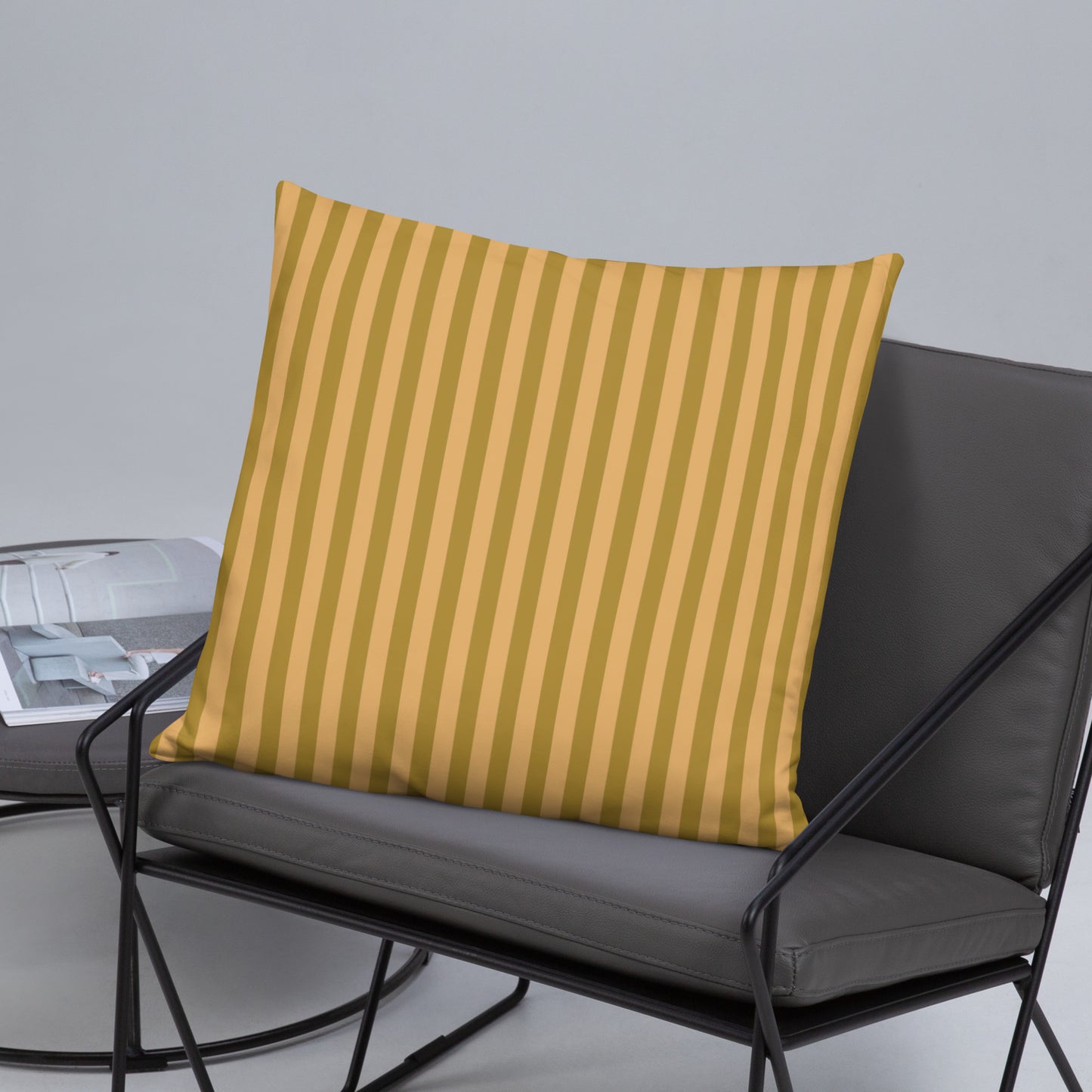 Pillow or Lumbar Bar Pillow Braniff Alexander Girard Aircraft Interior Design 1965 Cream Green Stripe