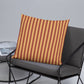 Pillow or Lumbar Bar Pillow Braniff Alexander Girard Aircraft Interior Design 1965 Rusty Cream Stripe