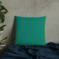 Pillow or Lumbar Bar Pillow Braniff Alexander Girard Aircraft Interior Design 1965 Green Blue