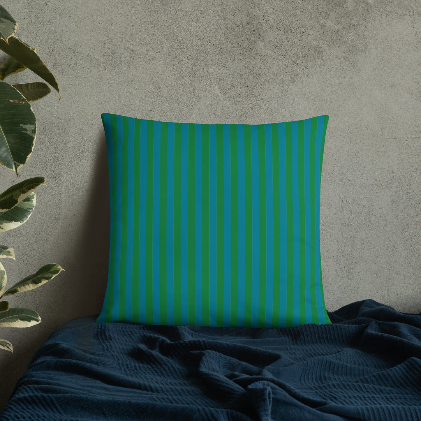 Pillow or Lumbar Bar Pillow Braniff Alexander Girard Aircraft Interior Design 1965 Green Blue