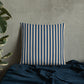 Pillow or Lumbar Bar Pillow Braniff Alexander Girard Aircraft Interior Design 1965 Navy Cream