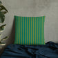 Pillow or Lumbar Bar Pillow Braniff Alexander Girard Aircraft Interior Design 1965 Green Green Stripe