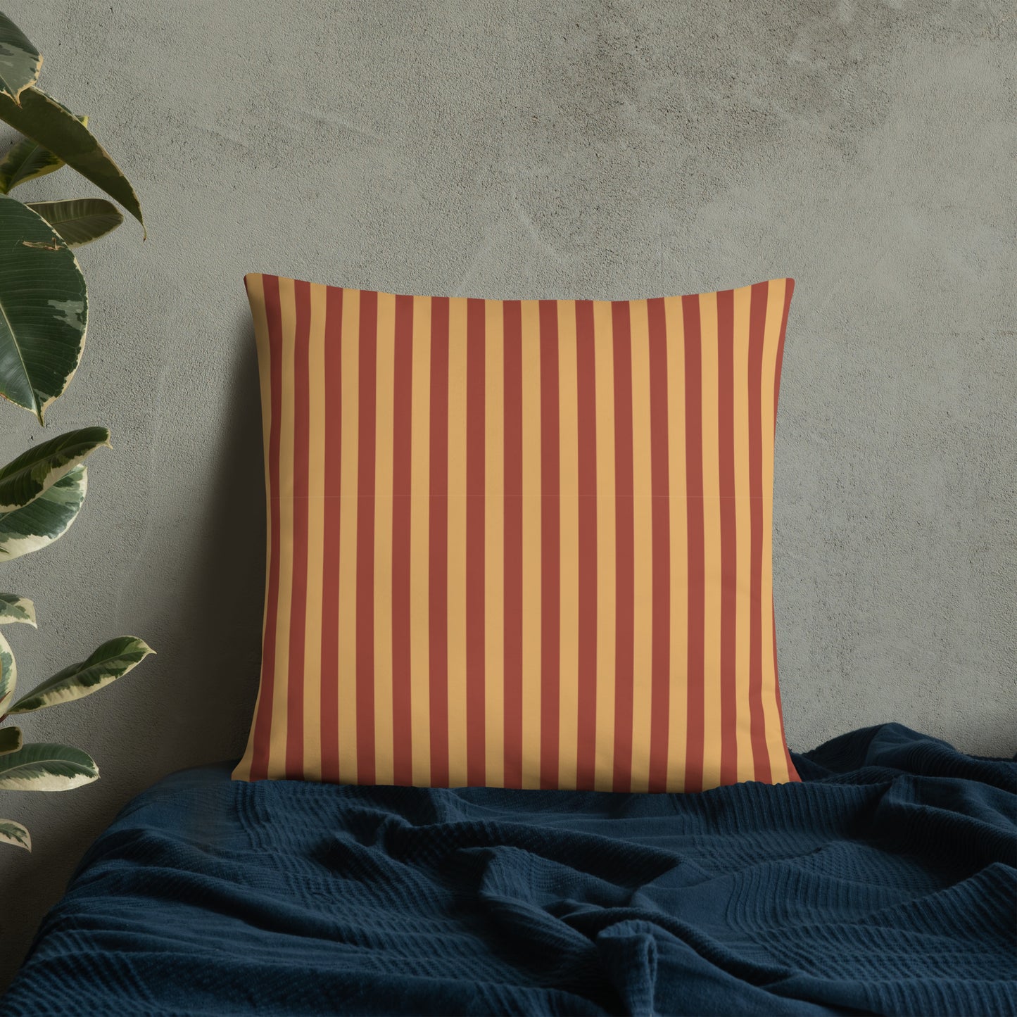 Pillow or Lumbar Bar Pillow Braniff Alexander Girard Aircraft Interior Design 1965 Rusty Cream Stripe