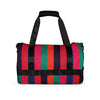 Duffle Gym Bag with Alexander Girard End of the Plain Plane Aircraft Interior Multi Color Stripe