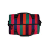 Duffle Gym Bag with Alexander Girard End of the Plain Plane Aircraft Interior Multi Color Stripe