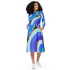 Midi Dress Full Sleeve Braniff Pucci Design 1972 727 Braniff Place Blue Collection