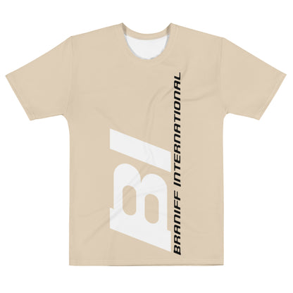 Short Sleeve Shirt Mens Womens Braniff End of the Plain Plane Alexander Girard BI Logo 1965 Beige