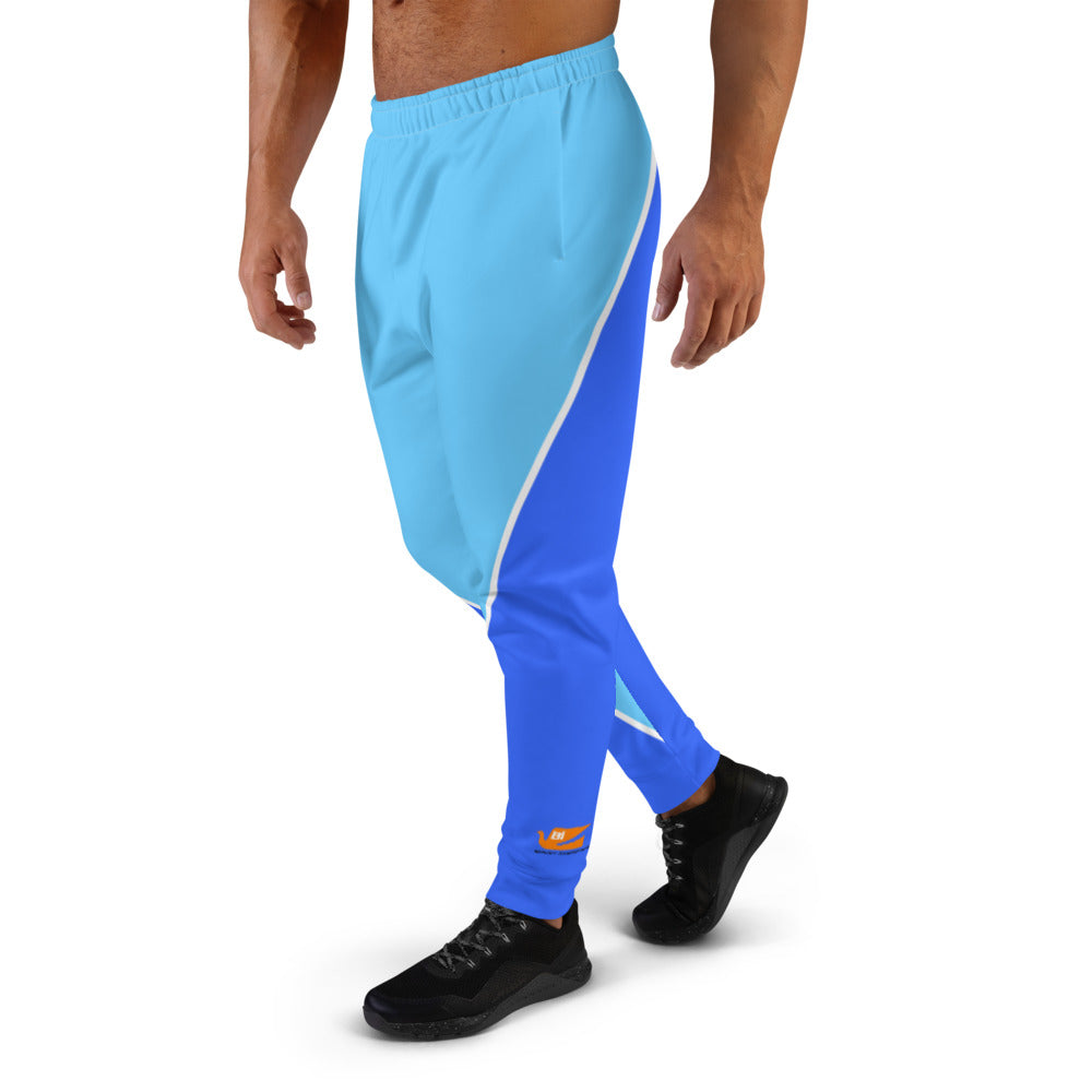 BRANIFF MENS JOGGERS SWEATPANTS 1971 TWO TONE BLUE