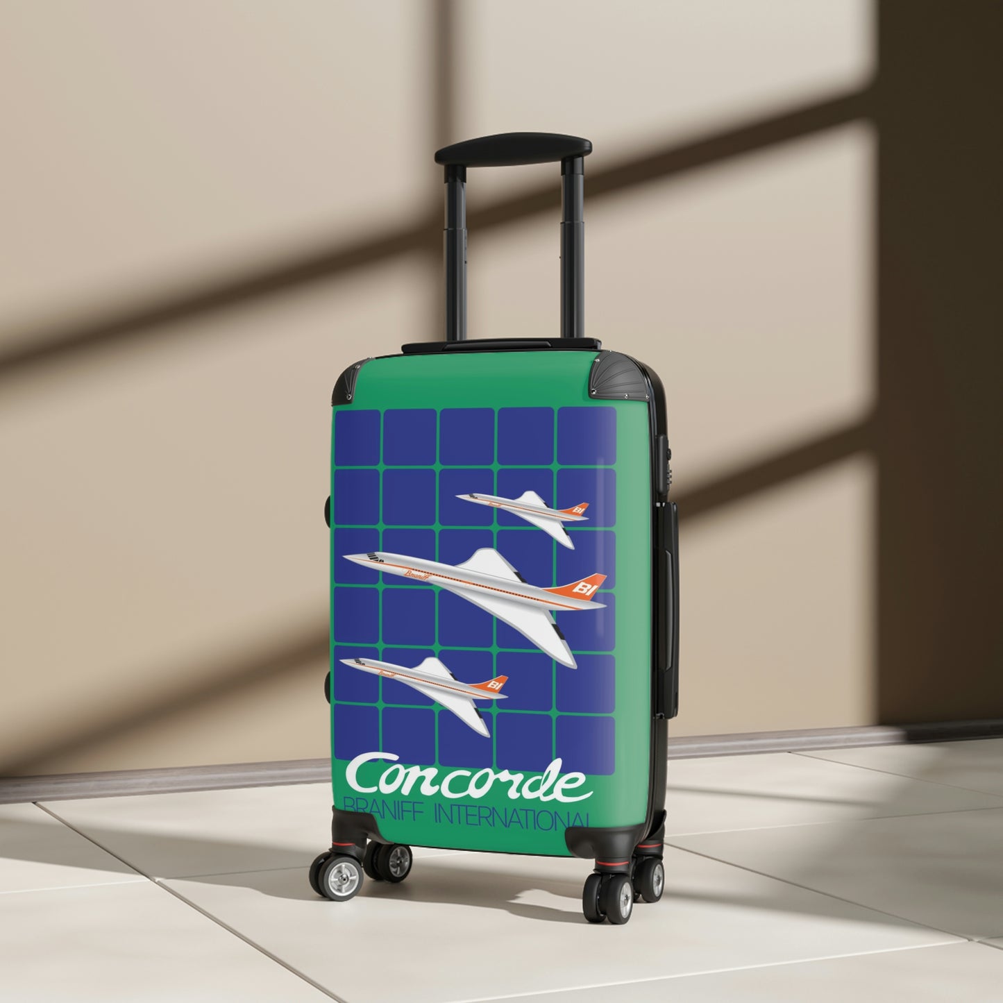 Braniff Ultra Space Jet Luggage Suitcase Concorde Green