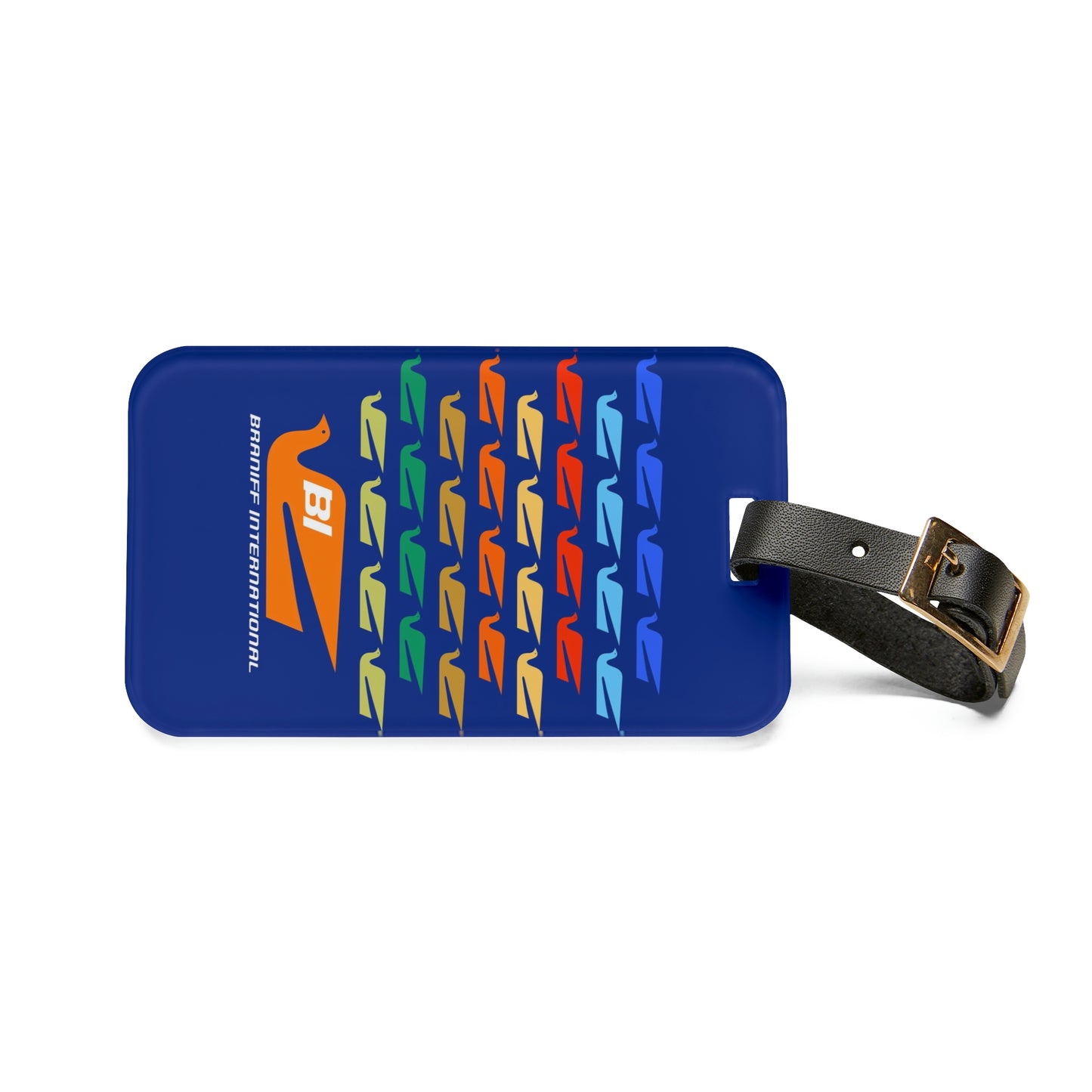 Braniff Ultra Space Jet Luggage Suitcase Tag Alexander Girard Braniff Design Bluebird of Happiness