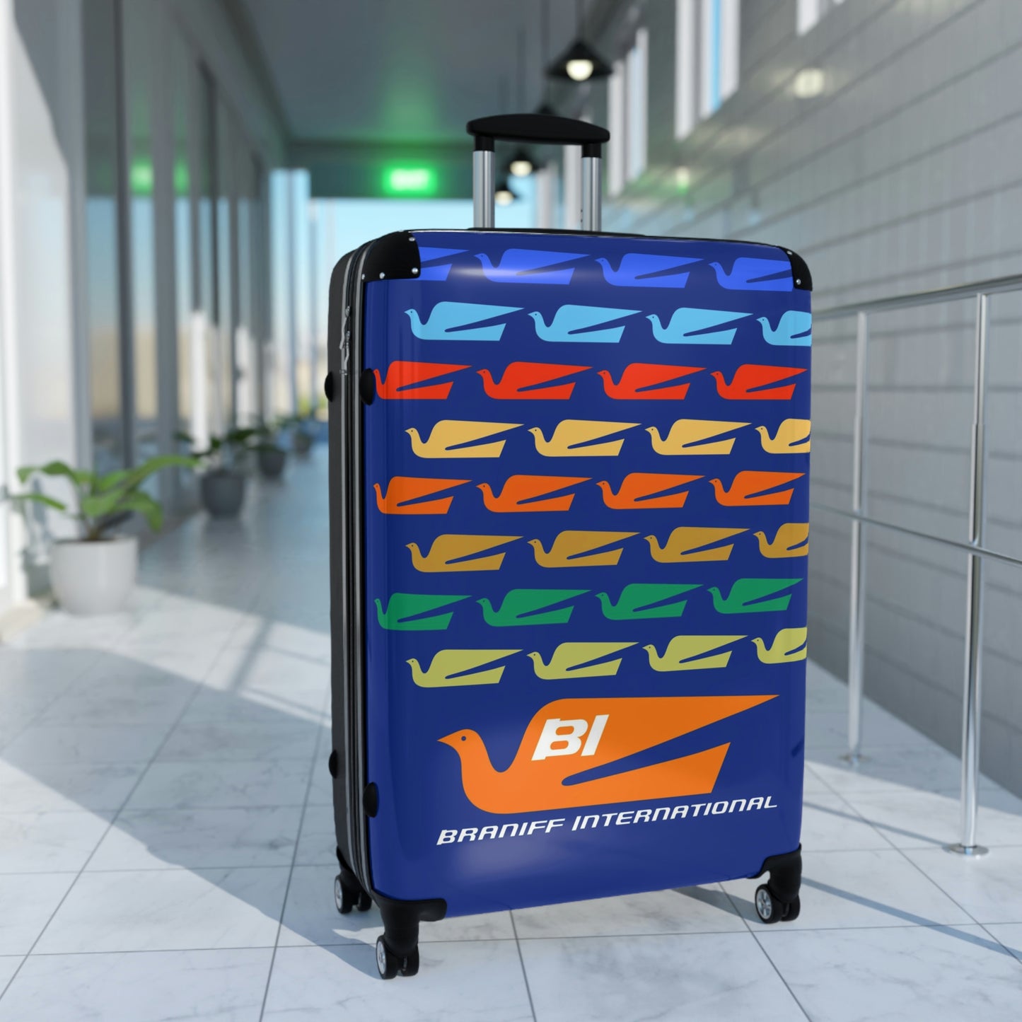 Braniff Ultra Space Jet Luggage Suitcase Alexander Girard Braniff Design Bluebird of Happiness