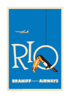 Braniff Rio Toucan Welcome to Brazil, 1959 [Azure Blue] - Premium Open Edition