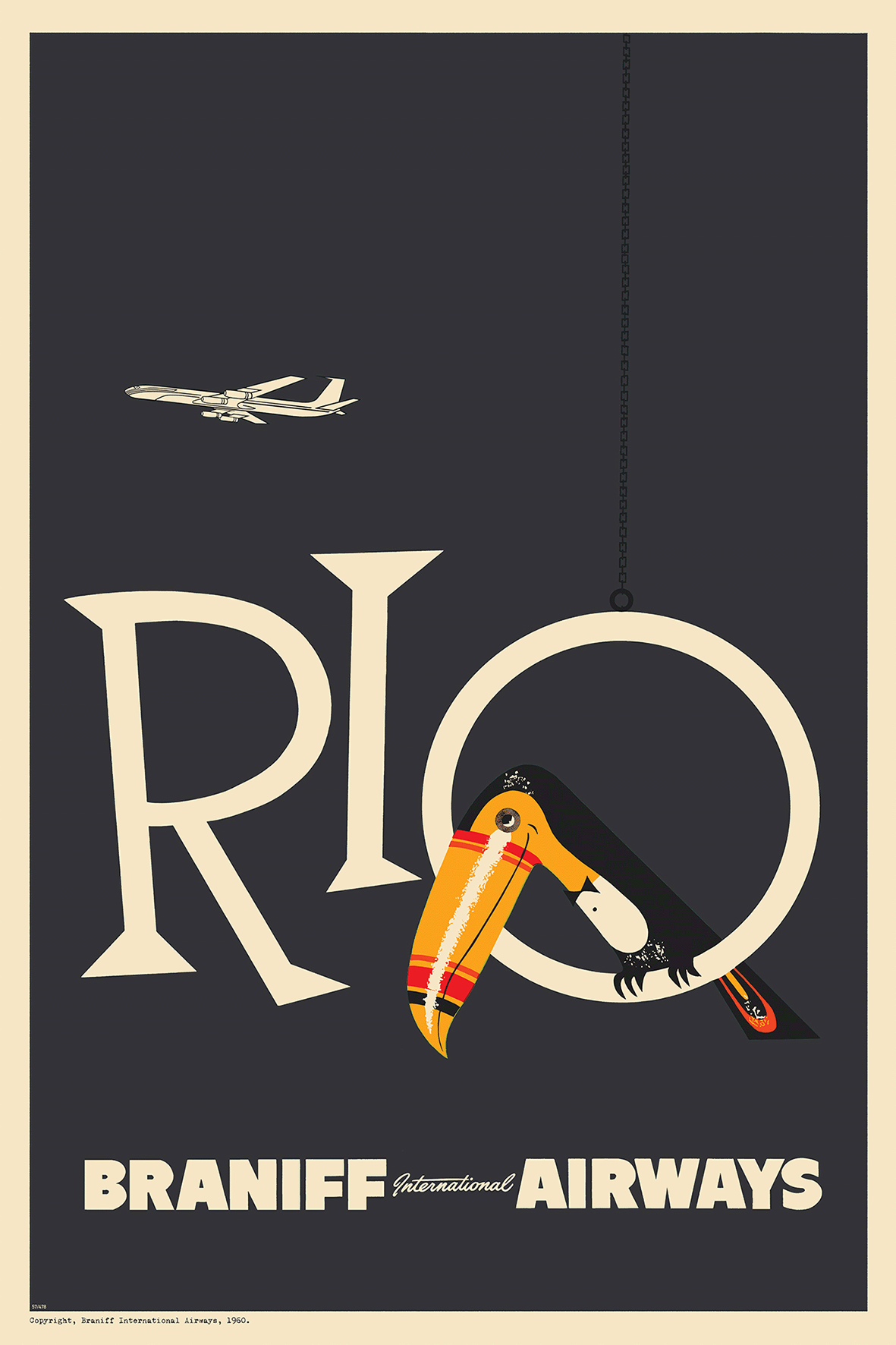Braniff Rio Toucan Welcome to Brazil, 1959 - Museum Grade Limited Edition