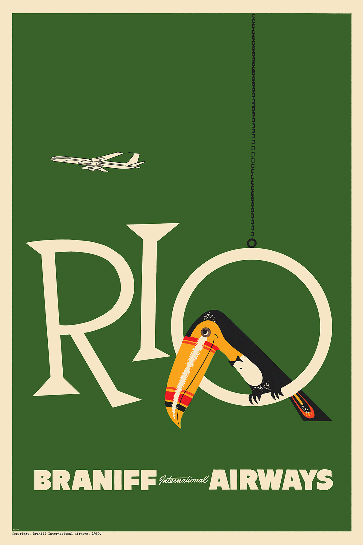 Braniff Rio Toucan Welcome to Brazil, 1959 - Museum Grade Limited Edition