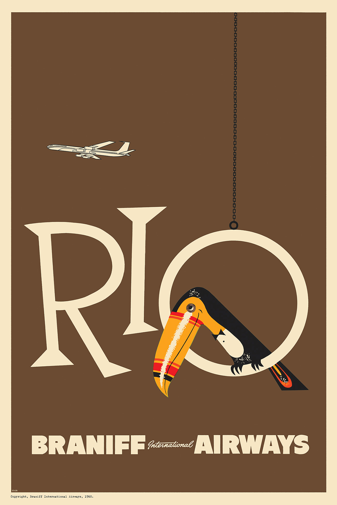 Braniff Rio Toucan Welcome to Brazil, 1959 - Museum Grade Limited Edition