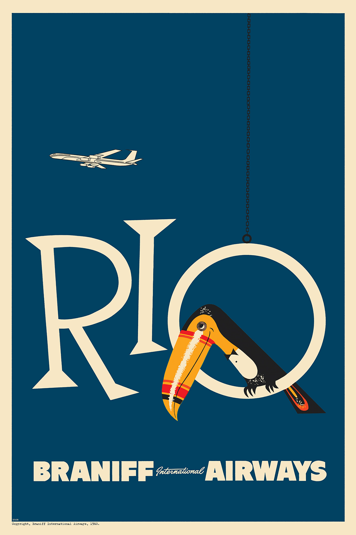 Braniff Rio Toucan Welcome to Brazil, 1959 - Museum Grade Limited Edition