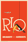 Braniff Rio Toucan Welcome to Brazil, 1959 [Orange] - Premium Open Edition