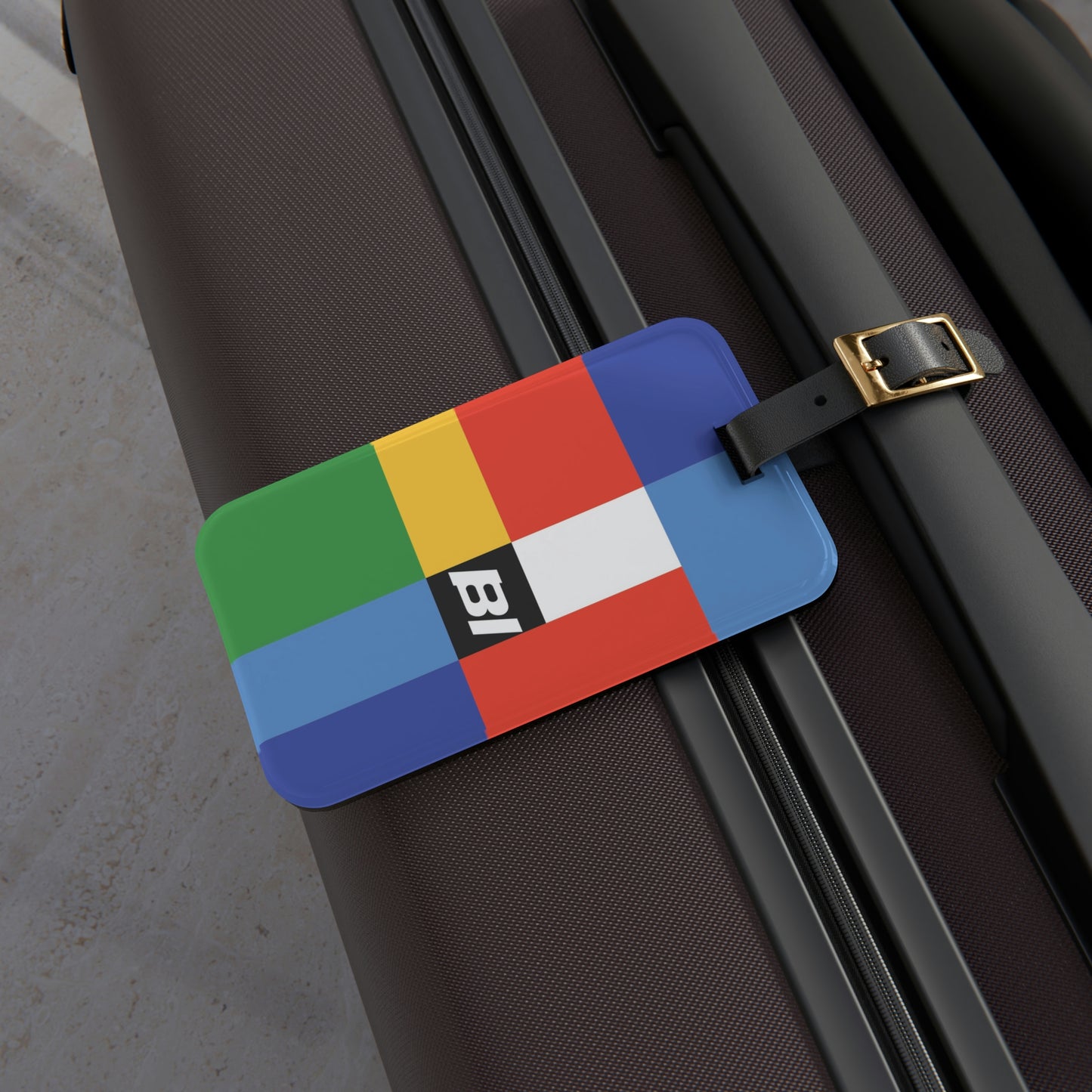 Luggage Tag Personalized Braniff Alexander Girard Design Multi