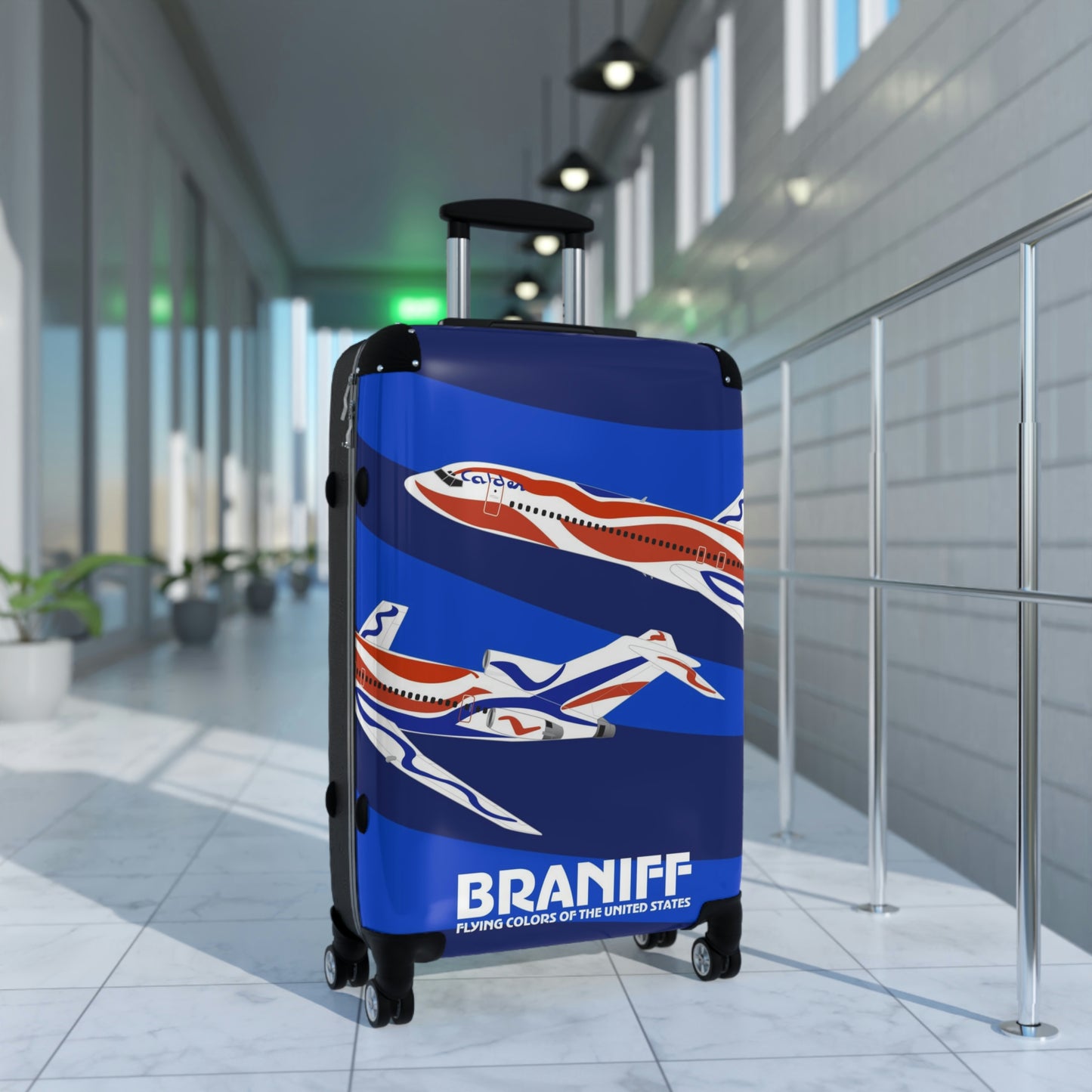 Braniff Ultra Space Jet Luggage Suitcase Braniff Alexander Calder Bicentennial Design