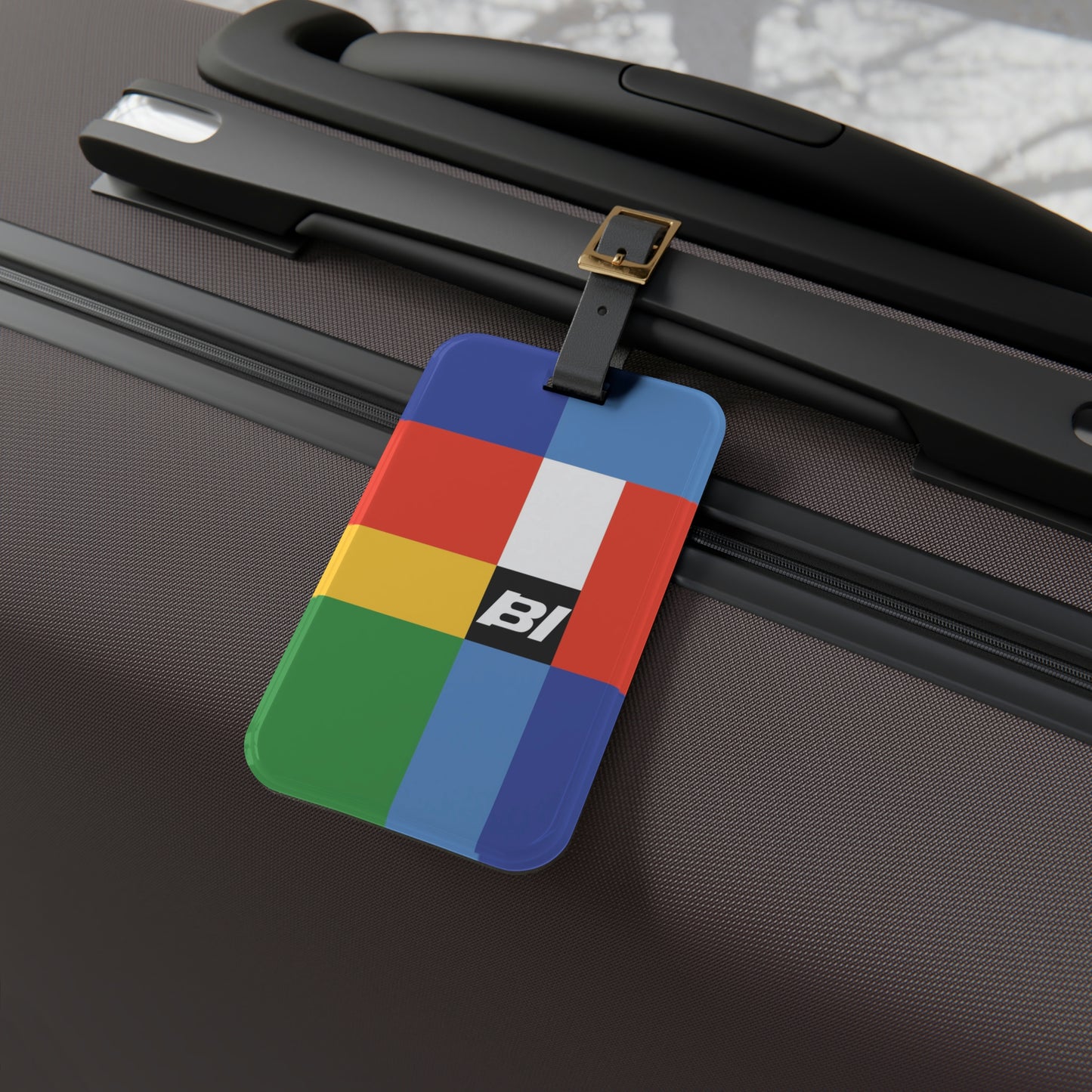 Luggage Tag Personalized Braniff Alexander Girard Design Multi