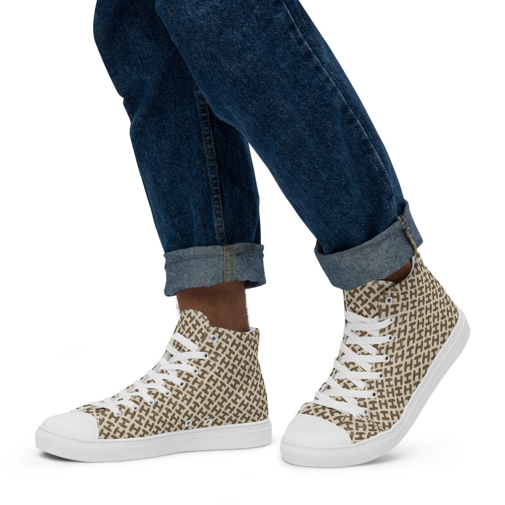 Sky High Top Men Canvas Shoes - H Design Men Shoes - Braniff Boutique