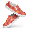 Sky High Slip On Canvas Shoes Mens Braniff Alexander Girard Design Aircraft Interior Orange Plum Check ONLY Available in Certain Countries See List Below