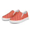 Sky High Slip On Canvas Shoes Mens Braniff Alexander Girard Design Aircraft Interior Orange Plum Check ONLY Available in Certain Countries See List Below