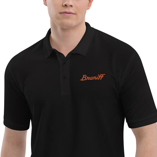POLO SHIRT MEN'S PREMIUM SHORT SLEEVE BRANIFF 1978 ULTRA SPACE LOGO EMBROIDERY