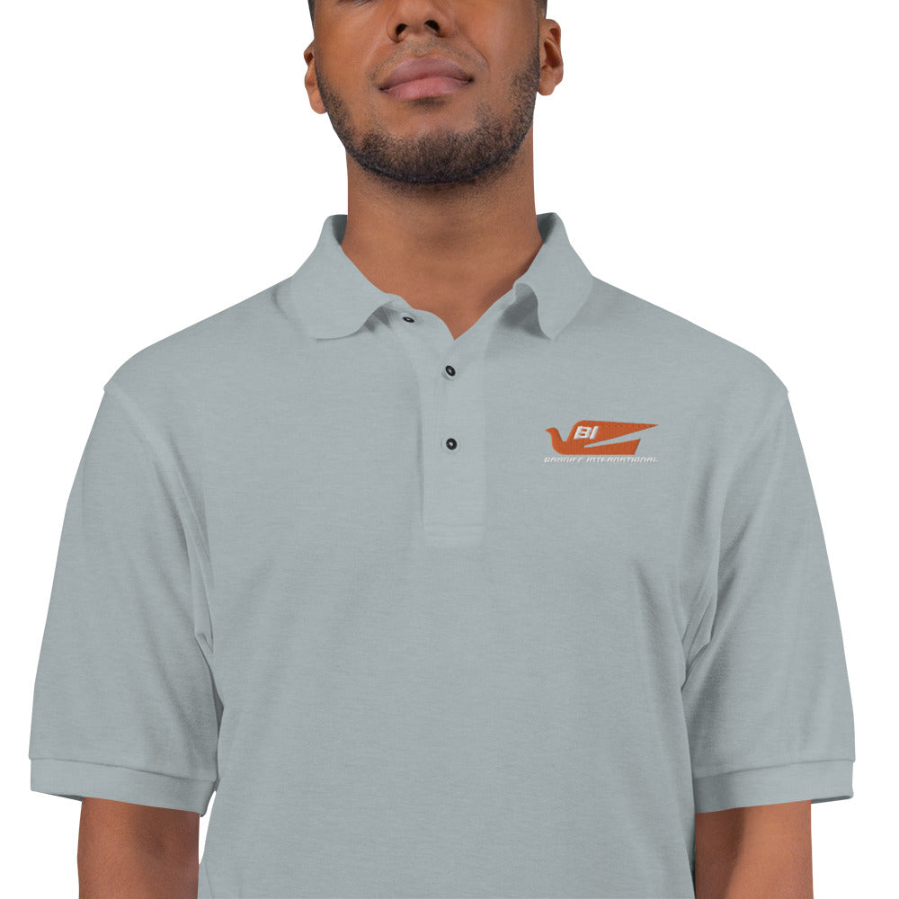 POLO SHIRT MEN'S PREMIUM SHORT SLEEVE BRANIFF 2022 ALEXANDER GIRARD BLUEBIRD LOGO EMBROIDERY