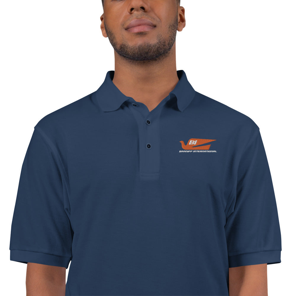POLO SHIRT MEN'S PREMIUM SHORT SLEEVE BRANIFF 2022 ALEXANDER GIRARD BLUEBIRD LOGO EMBROIDERY