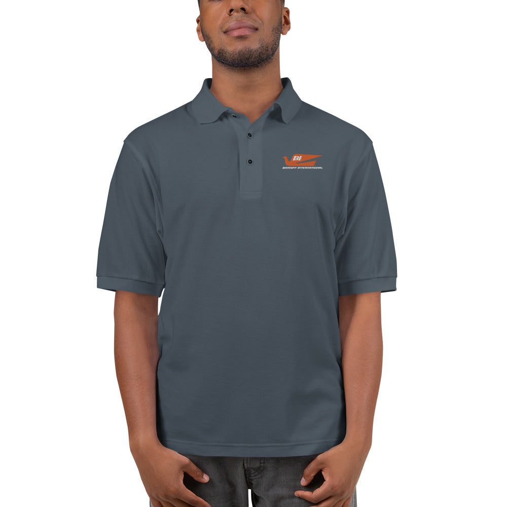 POLO SHIRT MEN'S PREMIUM SHORT SLEEVE BRANIFF 2022 ALEXANDER GIRARD BLUEBIRD LOGO EMBROIDERY