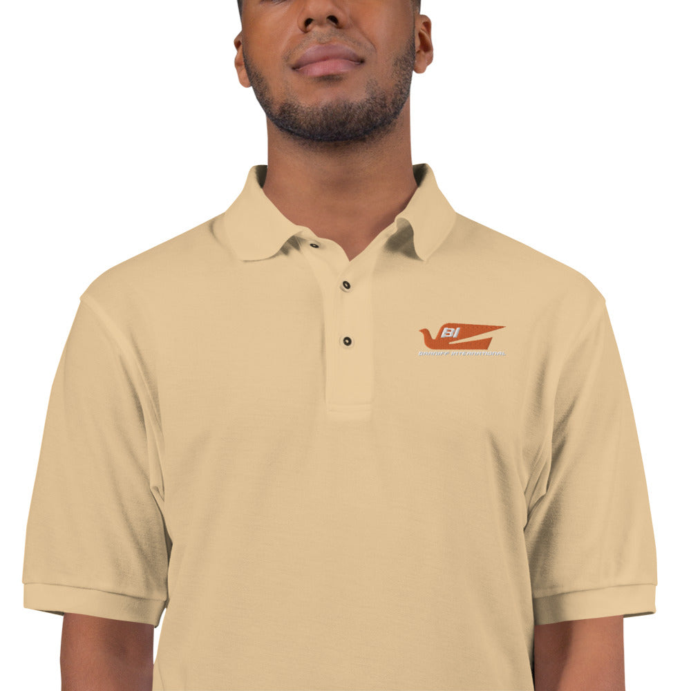 POLO SHIRT MEN'S PREMIUM SHORT SLEEVE BRANIFF 2022 ALEXANDER GIRARD BLUEBIRD LOGO EMBROIDERY