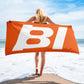 Bath and Beach Towel Sheet Extra Large Braniff Alexander Girard BI Logo End of the Plain Plane EOTPP 1967 Orange