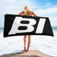 Bath and Beach Towel Sheet Extra Large Braniff Alexander Girard BI Logo End of the Plain Plane EOTPP 1967 Black