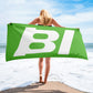 Bath and Beach Towel Sheet Extra Large Braniff Alexander Girard BI Logo End of the Plain Plane EOTPP 1967 Light Lime Green