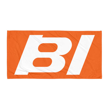Bath and Beach Towel Sheet Extra Large Braniff Alexander Girard BI Logo End of the Plain Plane EOTPP 1967 Orange