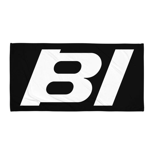 Bath and Beach Towel Sheet Extra Large Braniff Alexander Girard BI Logo End of the Plain Plane EOTPP 1967 Black