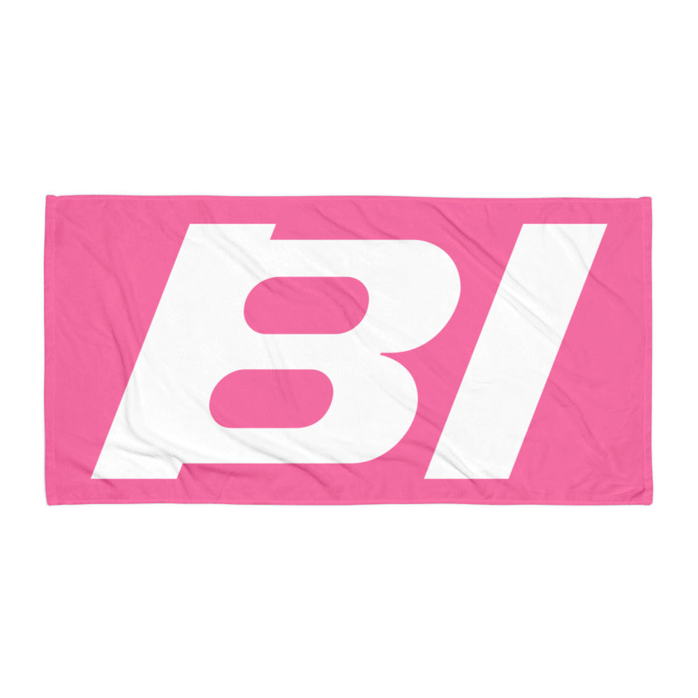 Bath and Beach Towel Sheet Extra Large Braniff Alexander Girard BI Logo End of the Plain Plane EOTPP 1965 Pink