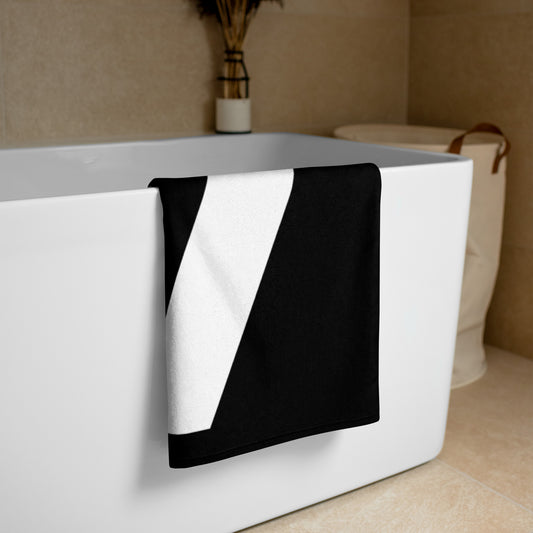 Bath and Beach Towel Sheet Extra Large Braniff Alexander Girard BI Logo End of the Plain Plane EOTPP 1967 Black