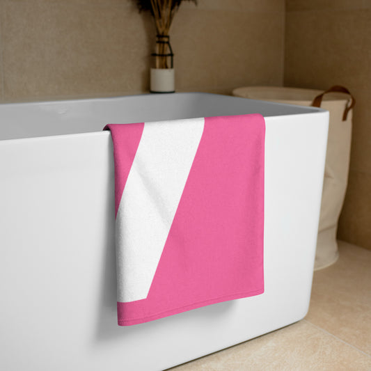 Bath and Beach Towel Sheet Extra Large Braniff Alexander Girard BI Logo End of the Plain Plane EOTPP 1965 Pink