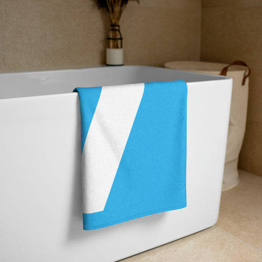 Bath and Beach Towel Sheet Extra Large Braniff Alexander Girard BI Logo End of the Plain Plane EOTPP 1967 New Medium Blue