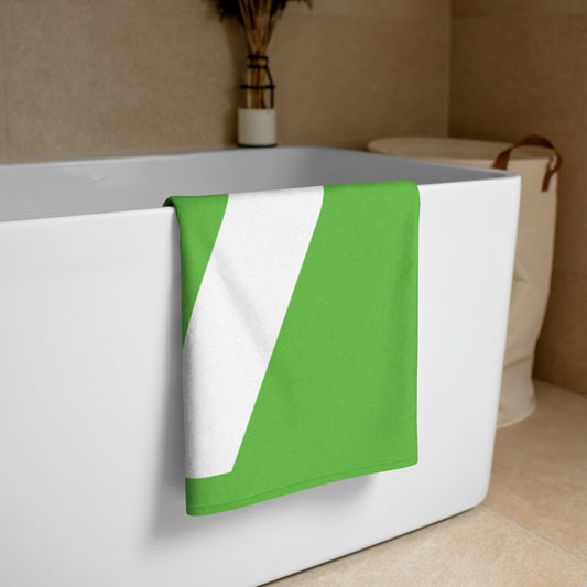 Bath and Beach Towel Sheet Extra Large Braniff Alexander Girard BI Logo End of the Plain Plane EOTPP 1967 Light Lime Green