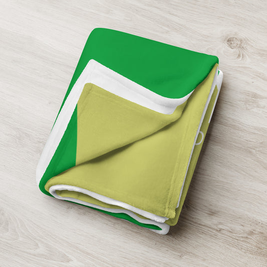 Braniff Super Soft Throw Blanket 1971 Two Tone Green Countries Served