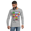 Long Sleeve Shirt T-Shirt Mens Womens Braniff International Flying Colors of the World Flags